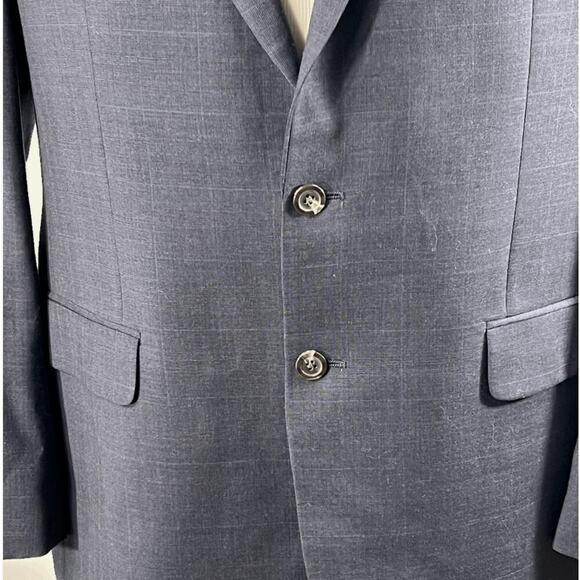 Lauren Ralph Lauren Men’s Wool Glen Plaid Blazer Gray Jacket 2 Button 42L - Picture 5 of 9